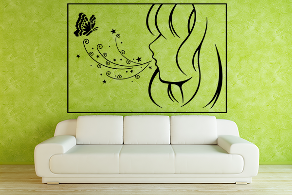 Girl with butterfly