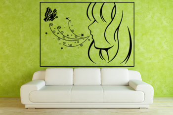 Girl with butterfly