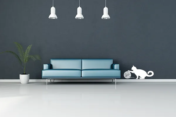 Katzenwolle - Black - Glänzend - 0,35m x 0,75m