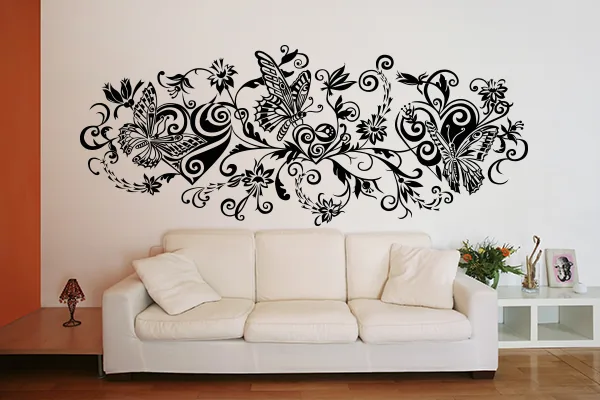 Liebeszauber Wandtattoo - Black - Glänzend - 1,0m x 0,4m