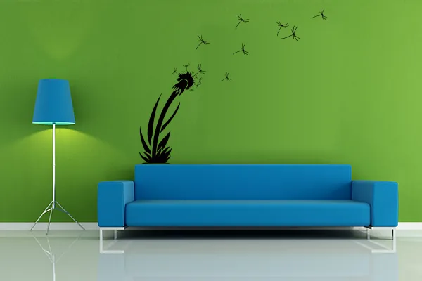 Pusteblume Wandtattoo - Black - Glänzend - 0,5m x 0,42m