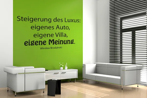 Steigerung des Luxus Wandtattoo - Black - Glänzend - 0,55m x 1,0m