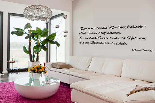 Blumen machen die Menschen fröhlich, glücklich und hilfsbereit - Black - Glänzend - 1,0m x 0,38m