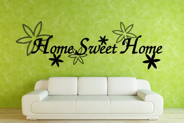 Home Sweet Home - Black - Glänzend - 1,0m x 0,33m
