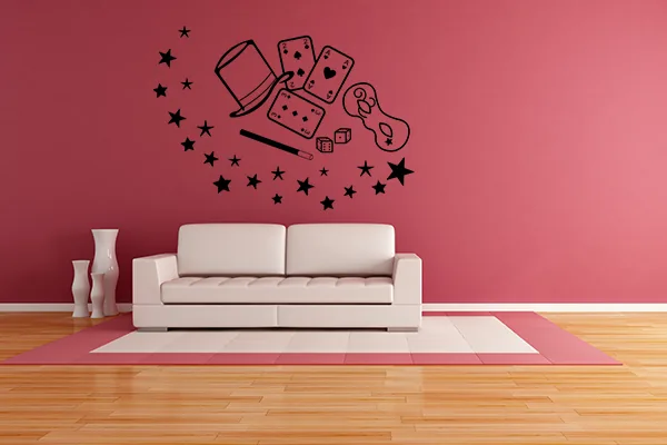 Magic Wandtattoo - Black - Glänzend - 0,75m x 0,53m