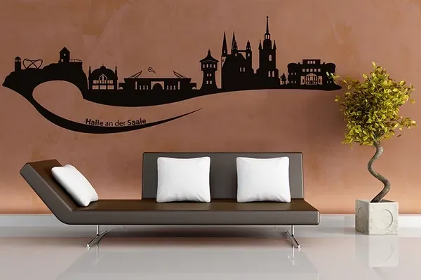 Wandtattoo Skyline Halle Saale